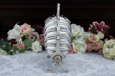 画像3: シルバープレート製　ヴィクトリアン　シェル型　美透かし細工　ビスケットウォーマー  (3)