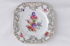 画像8: ヴィンテージ陶器　１９３０年代　チェコ製　手描き　ブーケと金彩のトリオセット２ (8)