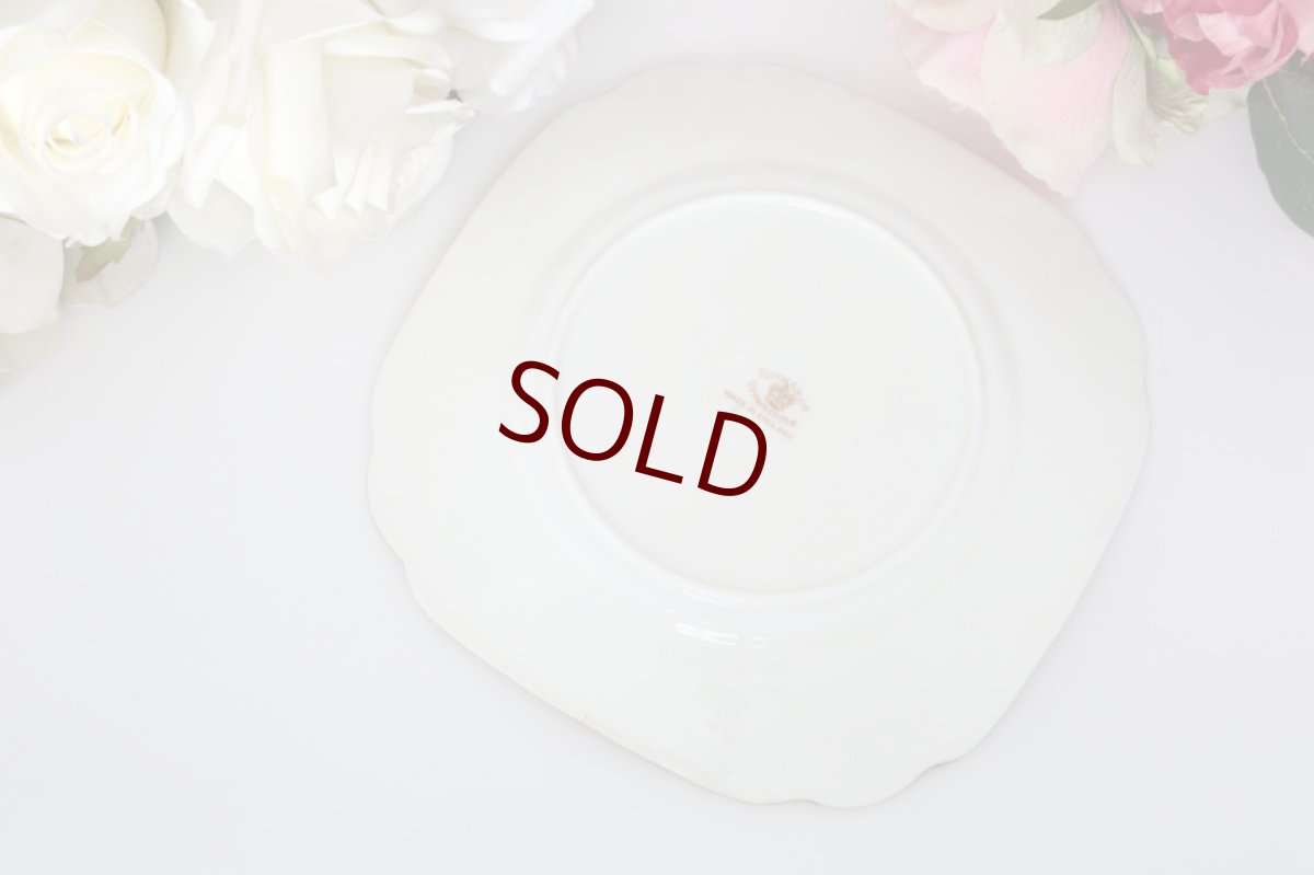 画像11: ロイヤルアルバート　ヴィンテージ 金彩　手描き　ケーキ皿　4枚セット (11)