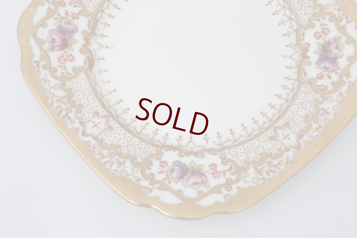 画像3: ロイヤルアルバート　ヴィンテージ 金彩　手描き　ケーキ皿　4枚セット (3)