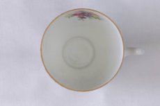 画像6: ヴィンテージ陶器　１９３０年代　チェコ製　手描き　ブーケと金彩のトリオセット２ (6)