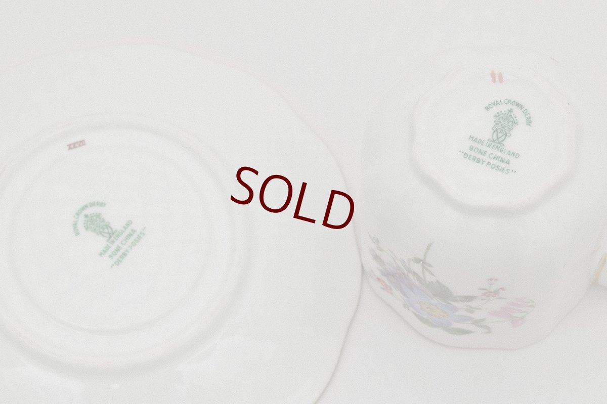 画像6: ロイヤルクラウンダービー　ポジー　コーヒー　カップ＆ソーサー (6)