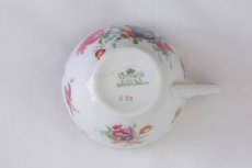 画像7: ヴィンテージ陶器　１９３０年代　チェコ製　手描き　ブーケと金彩のトリオセット２ (7)