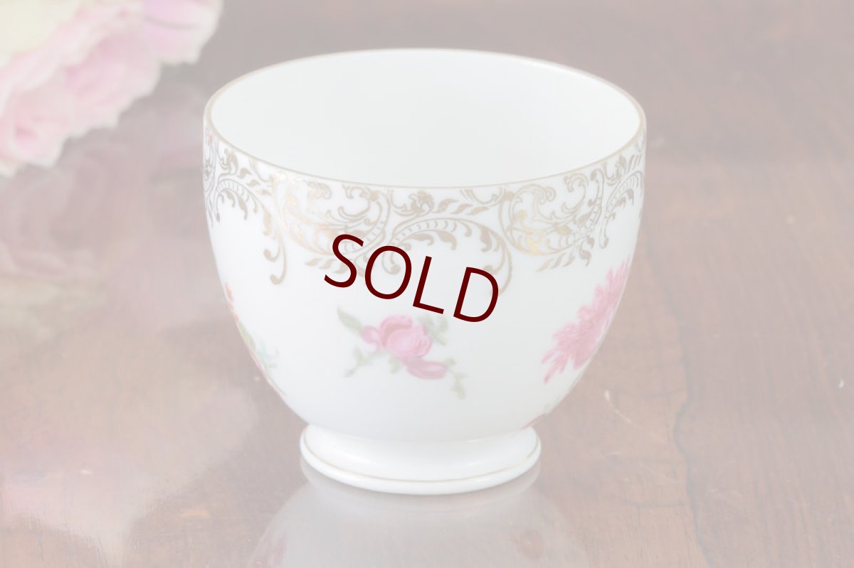 画像4: ヴィンテージ陶器　１９３０年代　チェコ製　手描き　ブーケと金彩のトリオセット２ (4)