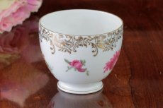 画像4: ヴィンテージ陶器　１９３０年代　チェコ製　手描き　ブーケと金彩のトリオセット２ (4)