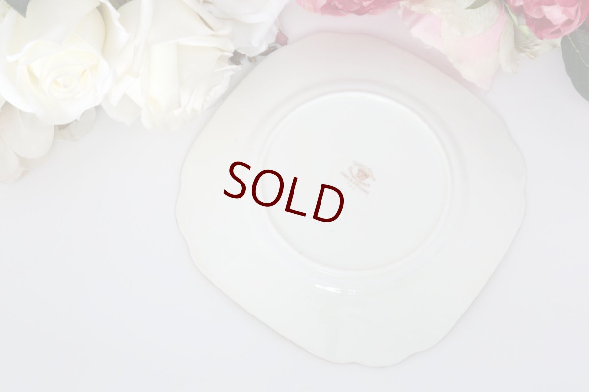 画像9: ロイヤルアルバート　ヴィンテージ 金彩　手描き　ケーキ皿　4枚セット (9)