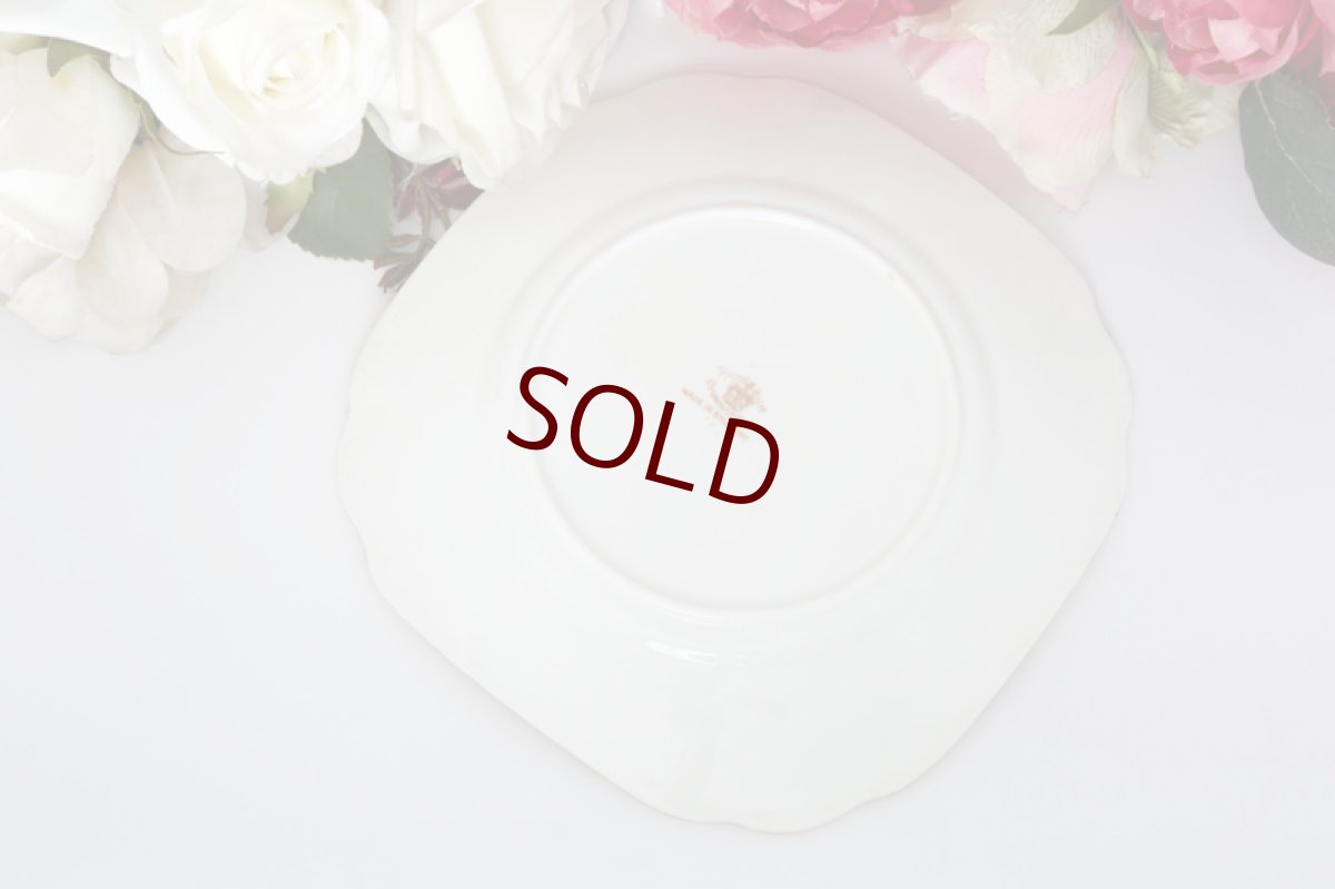 画像5: ロイヤルアルバート　ヴィンテージ 金彩　手描き　ケーキ皿　4枚セット (5)