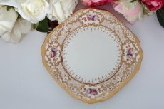 画像8: ロイヤルアルバート　ヴィンテージ 金彩　手描き　ケーキ皿　4枚セット (8)