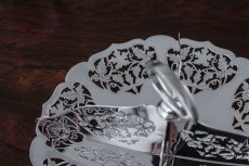 画像3: アンティークシルバー　シルバープレート製　ヴィンテージ　透かし細工　サンドイッチトレイ (3)