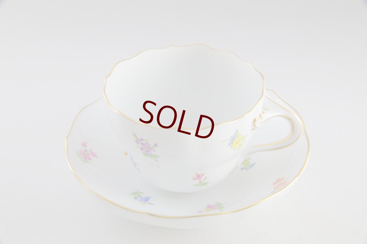 画像11: 未使用　正規　マイセン　ちらし小花　カップアンドソーサー (11)