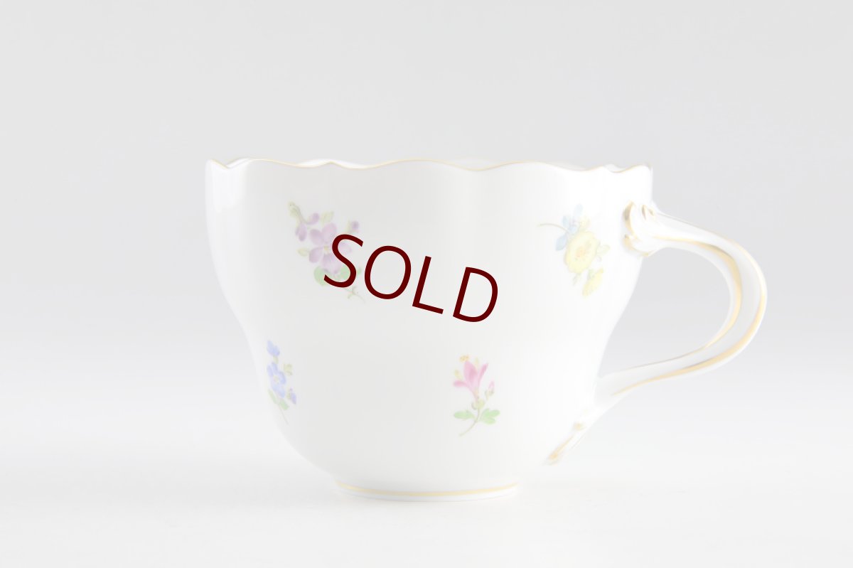 画像2: 未使用　正規　マイセン　ちらし小花　カップアンドソーサー (2)