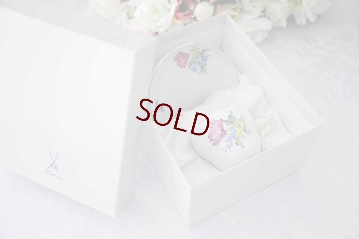 画像11: 未使用　正規　マイセン　3フラワー　カップアンドソーサー (11)