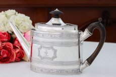 画像4: 純銀製(925) アンティークシルバー 1789年　ジョージ三世　ブライトカット　ティーポット (4)