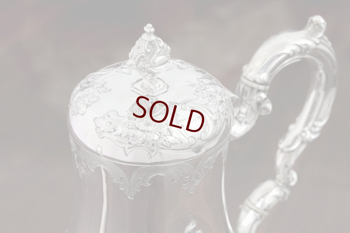 画像9: 純銀製(925) アンティークシルバー 1860年 ヴィクトリアンロココスタイル コーヒーポット (9)