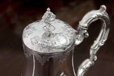 画像9: 純銀製(925) アンティークシルバー 1860年 ヴィクトリアンロココスタイル コーヒーポット (9)