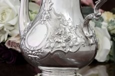 画像5: 純銀製(925) アンティークシルバー 1860年 ヴィクトリアンロココスタイル コーヒーポット (5)