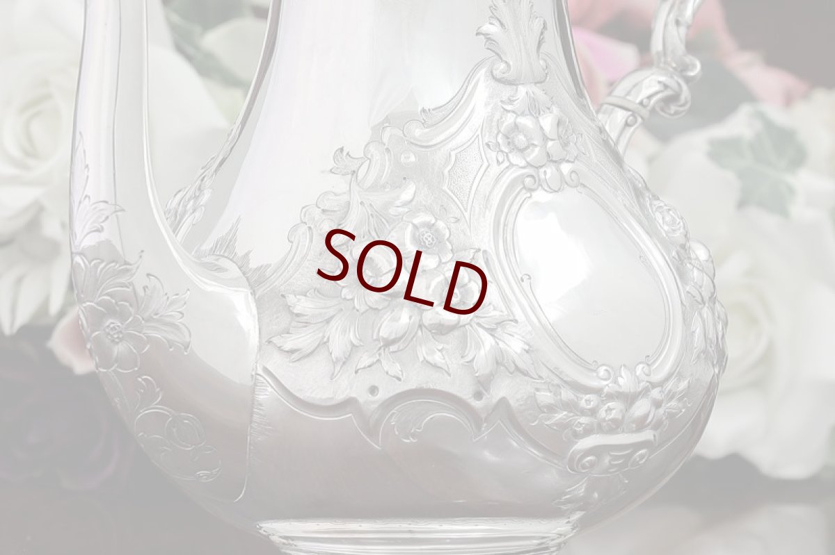 画像7: 純銀製(925) アンティークシルバー 1860年 ヴィクトリアンロココスタイル コーヒーポット (7)