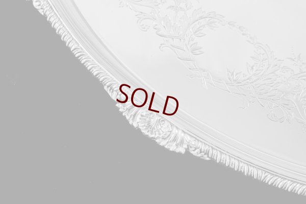 画像6: シルバープレート製 アンティークシルバー　Atkins Bros. 手彫り美彫刻　大型トレイ