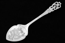 画像2: 純銀製(925) 1906年　エドウォーディアン　透かし細工　バターナイフ & ジャムスプーンセット (2)