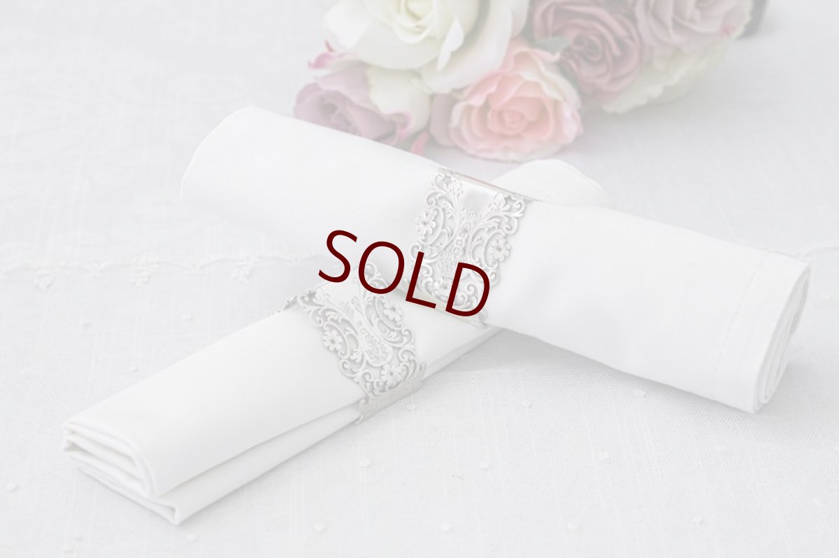 画像1: 純銀製(925) アンティークシルバー 1904年  ナプキンリング2組セット (1)