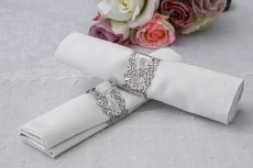 画像1: 純銀製(925) アンティークシルバー 1904年  ナプキンリング2組セット (1)