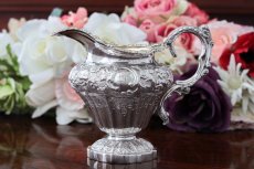 画像17: 純銀製（925）1833年 特級　ジョージアン　お花とスクロールのチェイシング　ティー＆コーヒー4点セット (17)