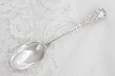 画像6: 純銀製(925) アンティークシルバー 1890年 果実の手彫り彫刻 ティースプーン６本セット (6)