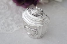 画像5: 純銀製(925) 1905年 アンティークシルバー ロココスタイル ティーキャディー (5)