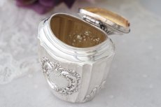 画像6: 純銀製(925) 1905年 アンティークシルバー ロココスタイル ティーキャディー (6)