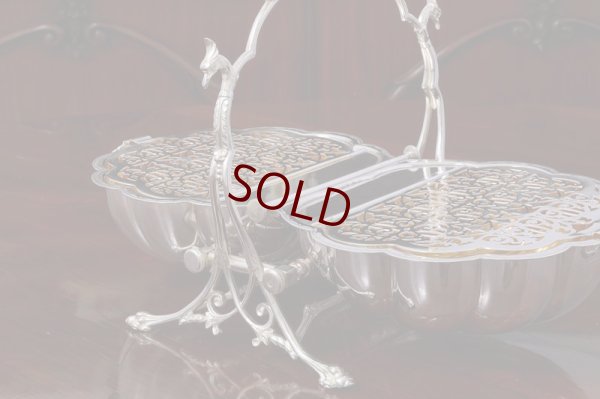 画像7: シルバープレート製　1856年　フェントンブラザーズ　シェル型　美透かし細工　ビスケットウォーマー 