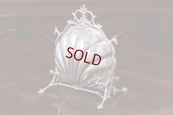 画像8: シルバープレート製　1856年　フェントンブラザーズ　シェル型　美透かし細工　ビスケットウォーマー 