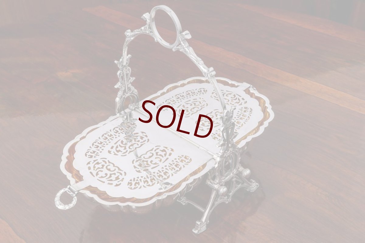 画像5: シルバープレート製　1920年前後　シェル型　美透かし細工　ビスケットウォーマー  (5)