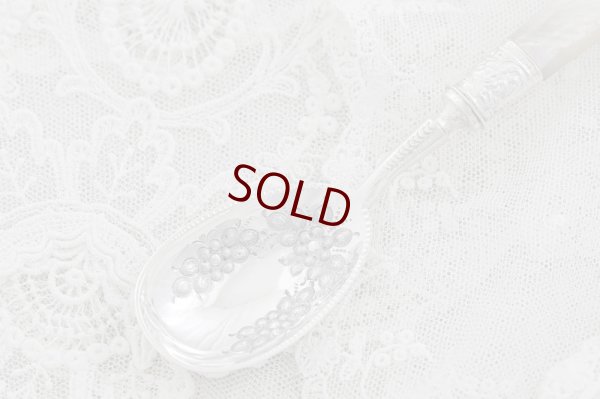 画像5: シルバープレート　ヴィクトリアン 白蝶貝ハンドル　手彫り　美装飾　ジャムスプーンセット 