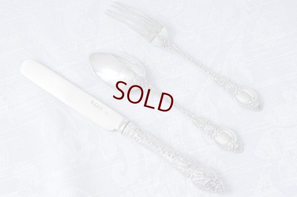 画像3: 純銀製（925）1899年 ロココスタイル　クリスニング　チャイルド　カトラリーセット