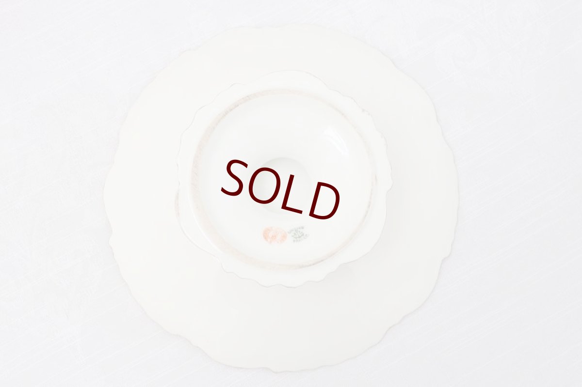 画像5: リモージュ　 1891年 - 1914年 Alfred Lanternier 金彩手描き すみれの花の低ケーキスタンド ペアセット その1　 (5)