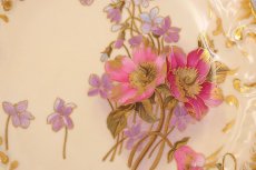画像4: リモージュ　 1891年 - 1914年 Alfred Lanternier 金彩手描き すみれの花の低ケーキスタンド ペアセット その2　 (4)