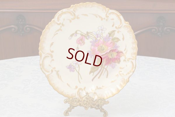 画像14: リモージュ　 1891年 - 1914年 Alfred Lanternier 金彩手描き すみれの花のデザートプレート 6枚セット　その２