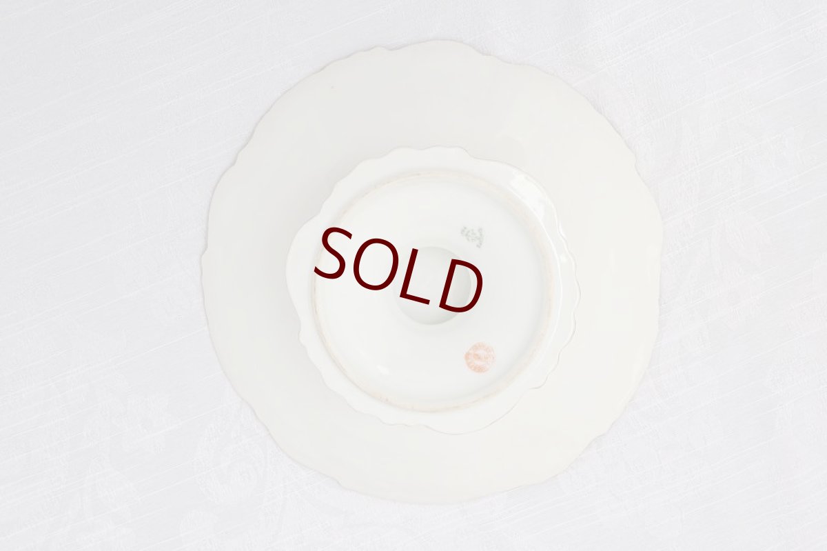 画像5: リモージュ　 1891年 - 1914年 Alfred Lanternier 金彩手描き すみれの花の低ケーキスタンド ペアセット その2　 (5)