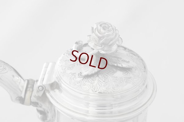 画像6: アンティークシルバー 純銀製 薔薇の摘み 手彫り彫刻 バチェラーサイズ コーヒーポット