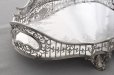 画像7: 純銀製(925) 特級 1911年 マッピン＆ウェッブ 制作 リボンとお花のガーランド彫刻 ハンドカット ギャラリートレイ