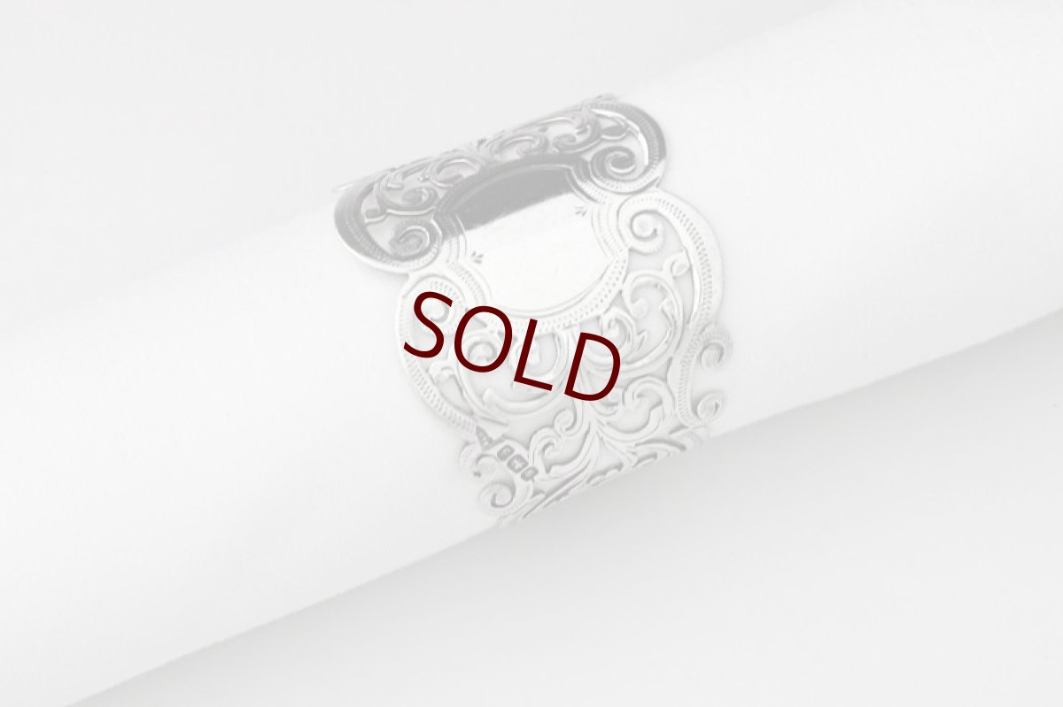 画像3: アンティークシルバー 純銀製　総透かし細工ピアッシング ナプキンリング (3)