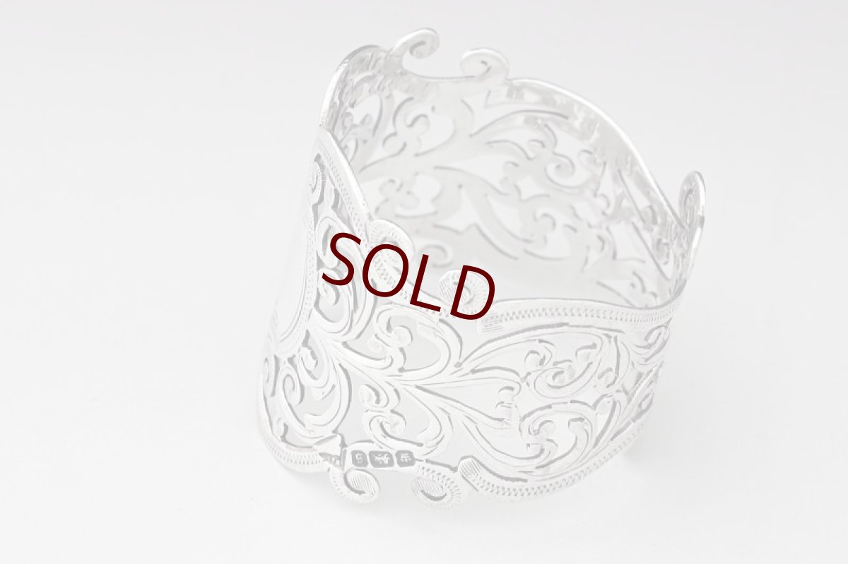 画像6: アンティークシルバー 純銀製　総透かし細工ピアッシング ナプキンリング (6)