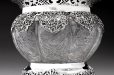 画像5: アンティークシルバー純銀製  シルバーオーバレイ ウェッブスタイル クリスタルグラス  ボウル 