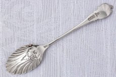 画像6: アンティークシルバー 純銀製(925) ロココ風 貝のボウル ティースプーン 6本＆シュガートングセット (6)