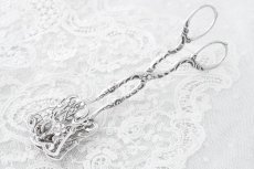 画像3: ヴィンテージシルバー 純銀製(835) 薔薇とお花 透かし細工 ペイストリートング (3)