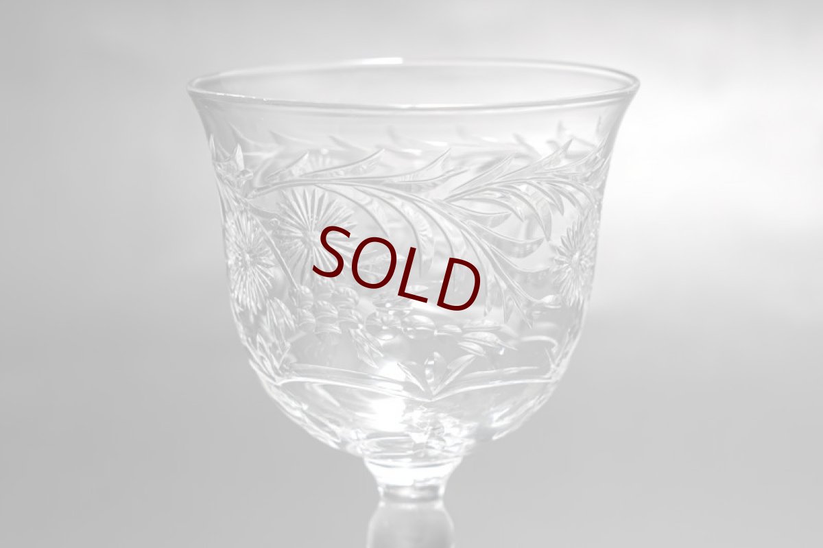 画像6: アンティーククリスタルグラス 特級C.1920 Webb Corbett インタリオエングレーブメント アペリティフグラス6客セット (6)