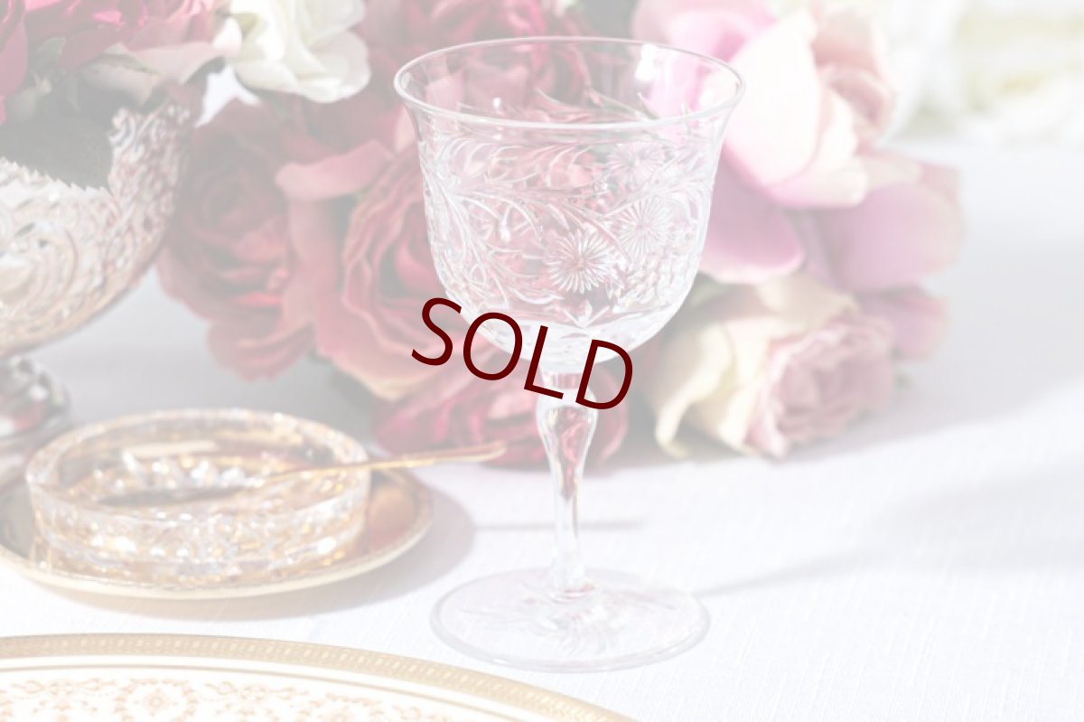 画像12: アンティーククリスタルグラス 特級C.1920 Webb Corbett インタリオエングレーブメント アペリティフグラス6客セット (12)