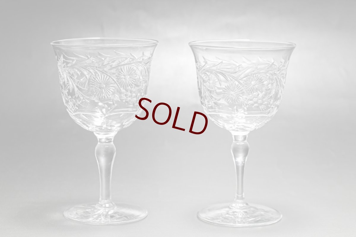 画像2: アンティーククリスタルグラス 特級C.1920 Webb Corbett インタリオエングレーブメント アペリティフグラス6客セット (2)