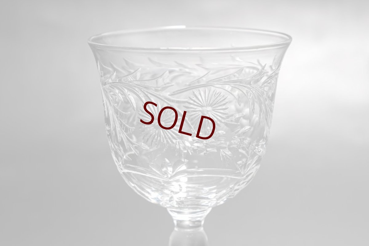 画像5: アンティーククリスタルグラス 特級C.1920 Webb Corbett インタリオエングレーブメント アペリティフグラス6客セット (5)