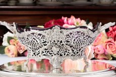 画像10: アンティークシルバー 純銀製(925) ヴィクトリアンロココ　ハンドカット総透かし細工　バスケット　 (10)